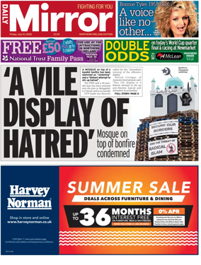 Cover of Daily Mirror (Northern Ireland)