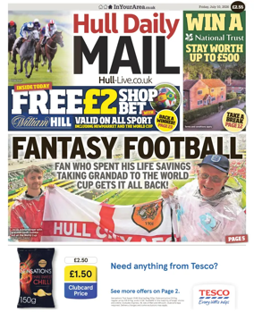 Cover of Hull Daily Mail