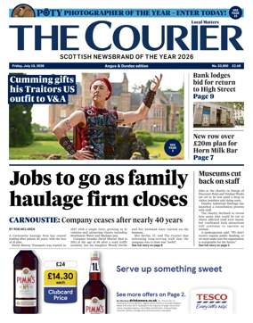 Cover of The Courier & Advertiser (Angus and Dundee)