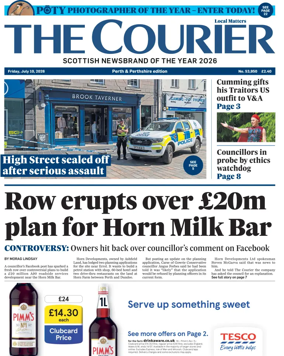 Cover of The Courier & Advertiser (Perth and Perthshire Edition)