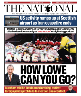 Cover of The National (Scotland)