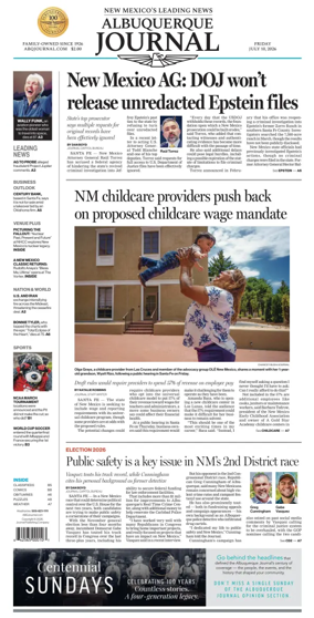 Cover of Albuquerque Journal