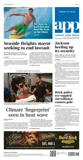 Cover of Asbury Park Press