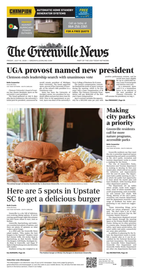Cover of The Greenville News