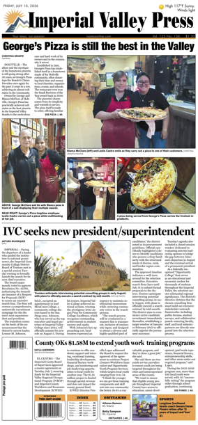 Cover of Imperial Valley Press