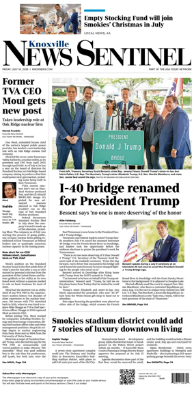 Cover of Knoxville News Sentinel