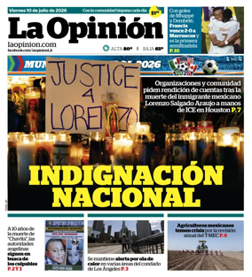 Cover of La Opinion