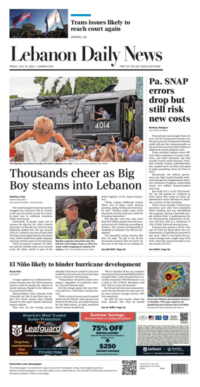Cover of Lebanon Daily News