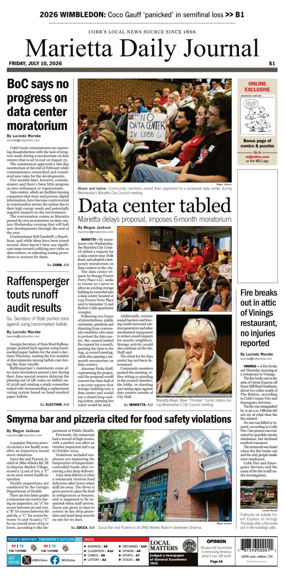 Cover of Marietta Daily Journal