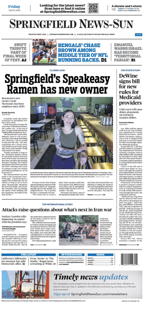 Cover of Springfield News-Sun