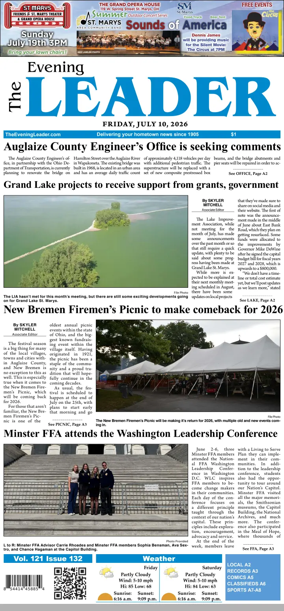 Cover of The Evening Leader