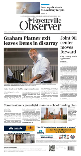 Cover of The Fayetteville Observer