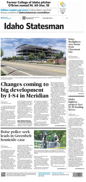 Cover of The Idaho Statesman