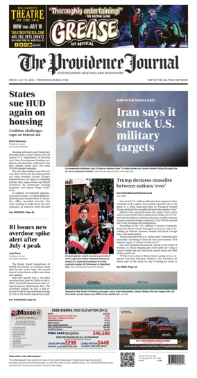 Cover of The Providence Journal