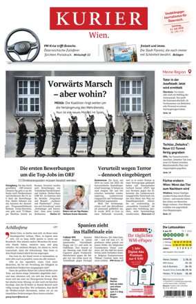 Cover of Kurier (Samstag)
