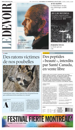 Cover of Le Devoir