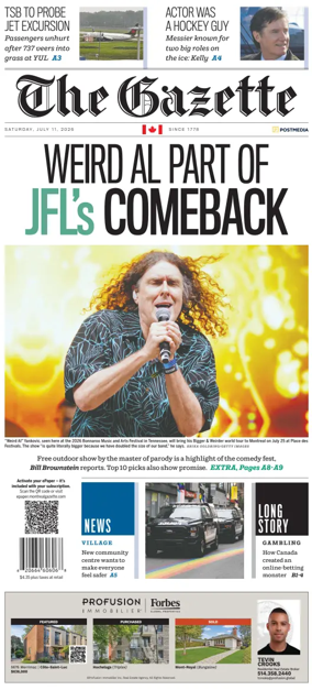 Cover of Montreal Gazette