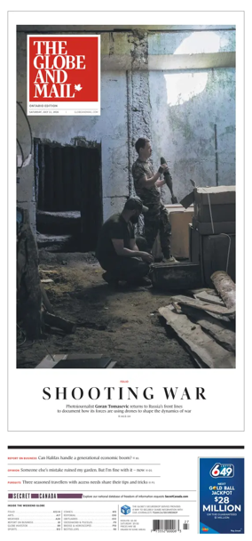 Cover of The Globe and Mail (Ontario Edition)