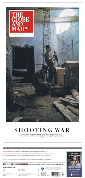 Cover of The Globe and Mail (Ottawa/Quebec Edition)