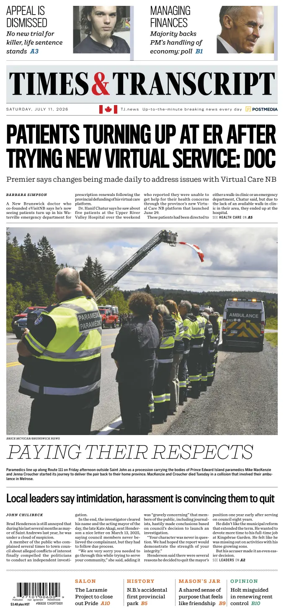 Cover of Times & Transcript