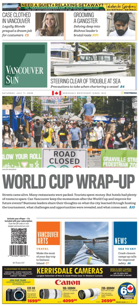 Cover of Vancouver Sun