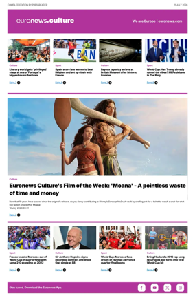 Cover of Euronews Culture and Sport Compiled Edition