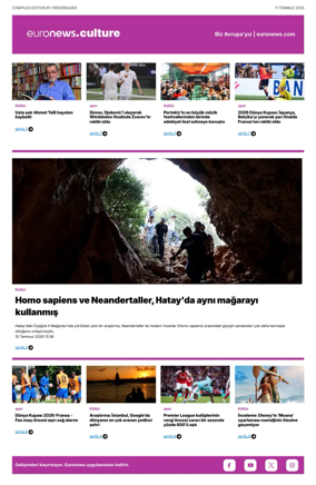 Cover of Euronews Culture and Sport (Turkish) Compiled Edition
