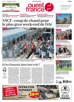 Cover of Ouest France (Auray)