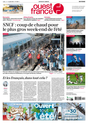 Cover of Ouest France (Mayenne)