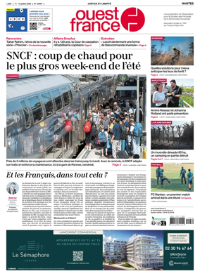 Cover of Ouest France (Nantes)