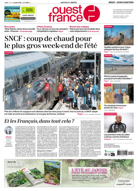 Cover of Ouest France (Nord-Finistere)