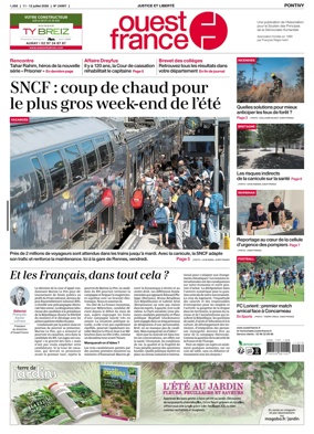 Cover of Ouest France (Pontivy)