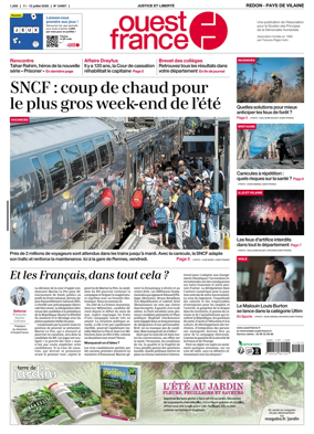Cover of Ouest France (Redon / Pays de Vilaine)