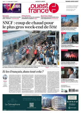 Cover of Ouest-France (Rennes Nord-Ouest)