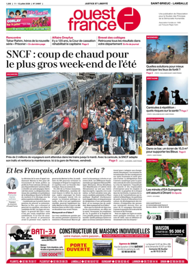 Cover of Ouest-France (Saint-Brieuc Lamballe)