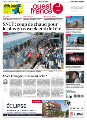 Cover of Ouest France (Saint-Malo)