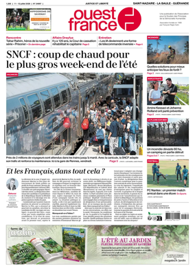 Cover of Ouest France (Saint-Nazaire La Baule Guerande)