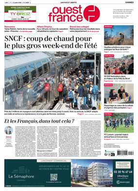 Cover of Ouest France (Vannes)