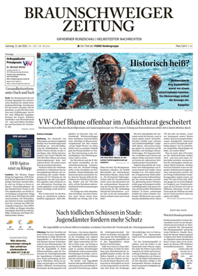 Cover of Braunschweiger Zeitung (Helmstedter Nachrichten)
