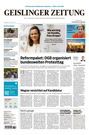 Cover of Geislinger Zeitung