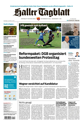 Cover of Haller Tagblatt