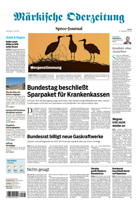 Cover of Markische Oderzeitung Spree-Journal