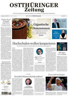 Cover of Ostthuringer Zeitung (Schleiz)