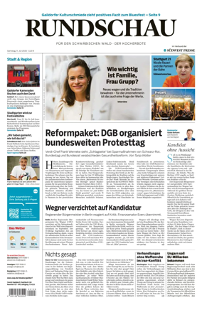 Cover of Rundschau fur den Schwabischen Wald – Der Kocherbote