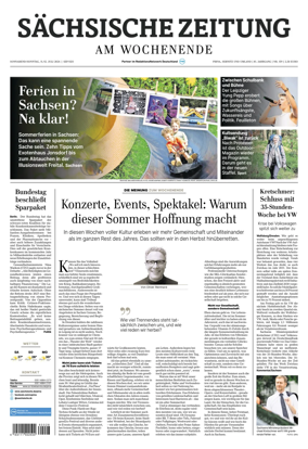 Cover of Sachsische Zeitung (Pirna Sebnitz)