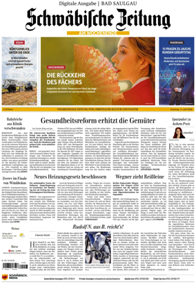 Cover of Schwabische Zeitung (Bad Saulgau)