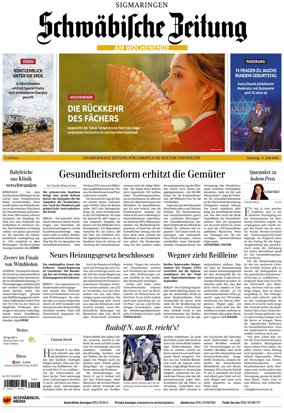 Cover of Schwabische Zeitung (Sigmaringen)
