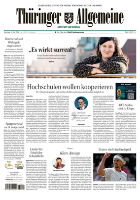 Cover of Thuringer Allgemeine (Arnstadt und Ilmenauz)