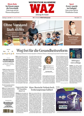 Cover of Westdeutsche Allgemeine Zeitung (Essen)