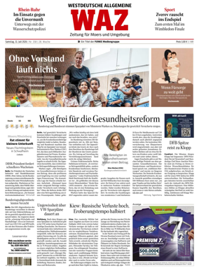 Cover of Westdeutsche Allgemeine Zeitung (Moers)
